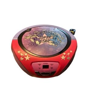 My Little Pony Boombox Cd Player Pink Purple Superstar Radio 2014 Hasbro Works!